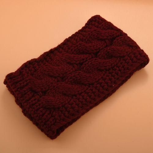 Wine Red Spring Winter Ear Warmer Headband For Women