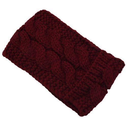 Wine Red Spring Winter Ear Warmer Headband For Women