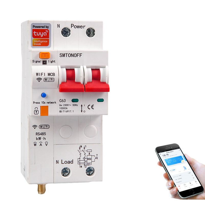 Tuya WIFI Circuit Breaker Energy Meter Leakage Protection