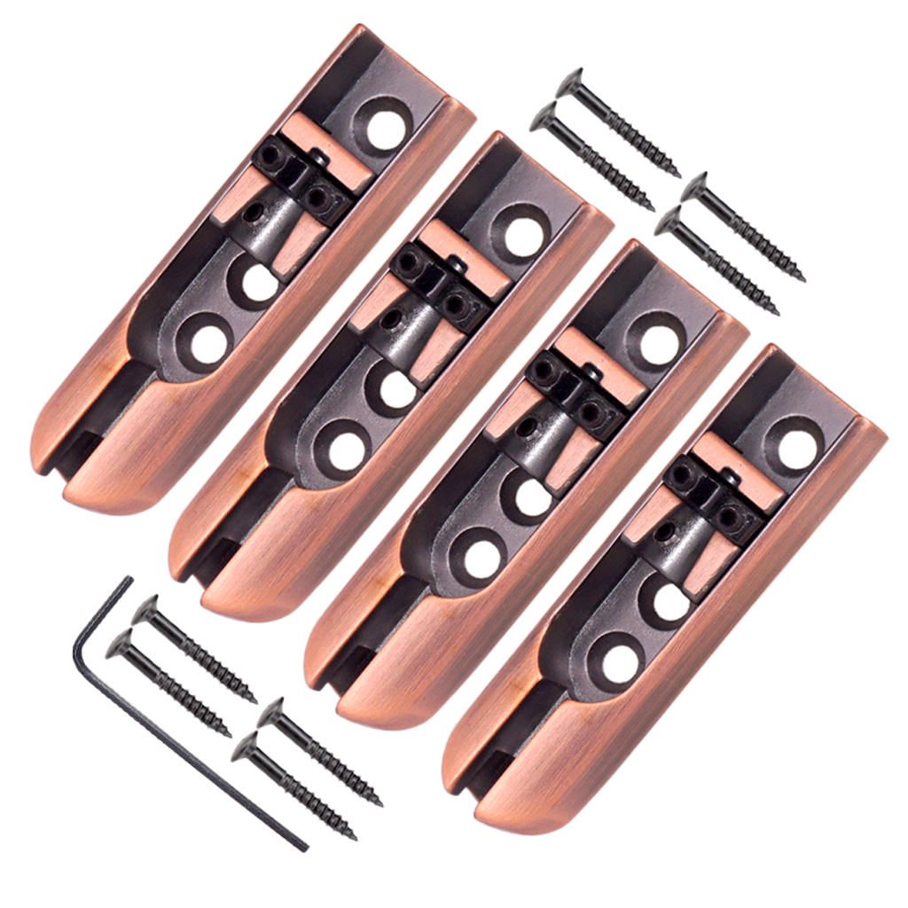 Individual Bass Guitar Bridge Tailpieces Set 4 String DIY Parts