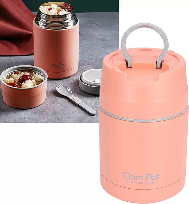 Clam Pot Insulated Hot And Cold Food Flask - 1000ml