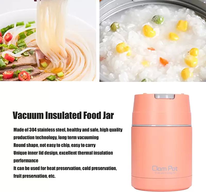 Clam Pot Insulated Hot And Cold Food Flask - 1000ml