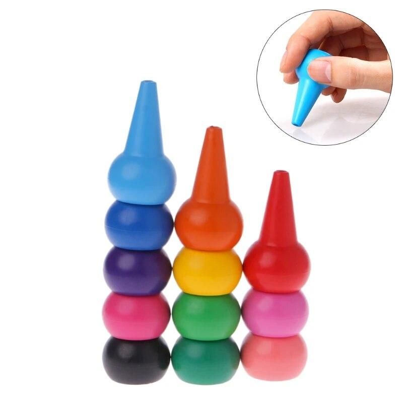 Non-toxic children's safety color Crayon baby 3D finger art Supplies kindergarten Easy to erase educational kid stationery