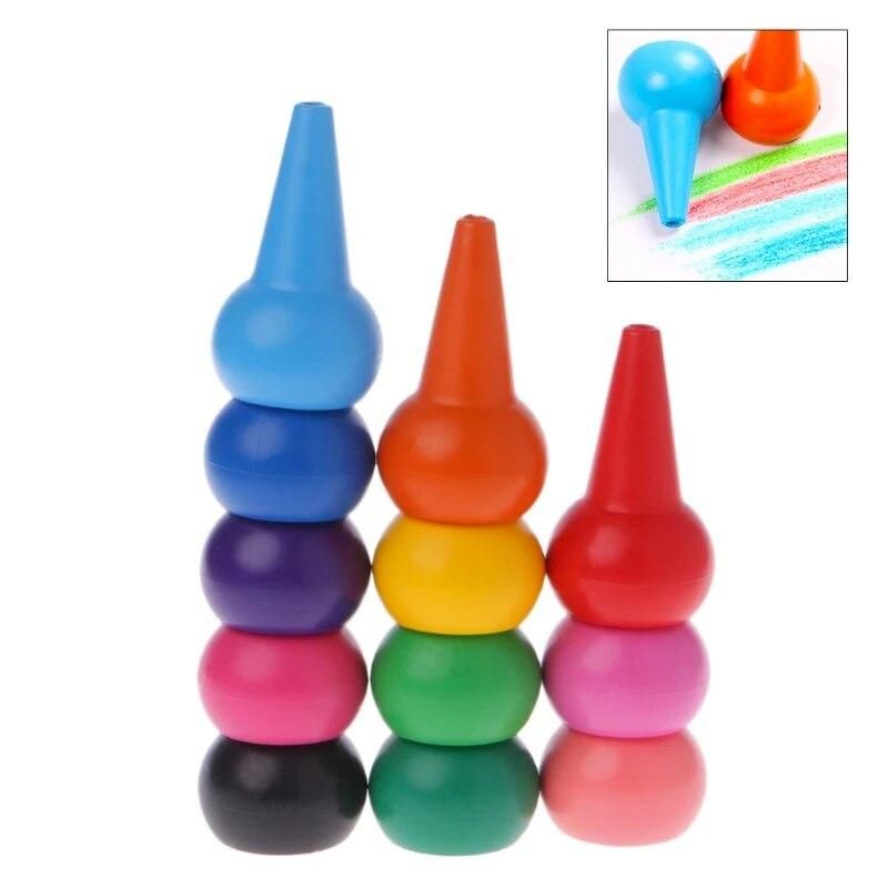 Non-toxic children's safety color Crayon baby 3D finger art Supplies kindergarten Easy to erase educational kid stationery