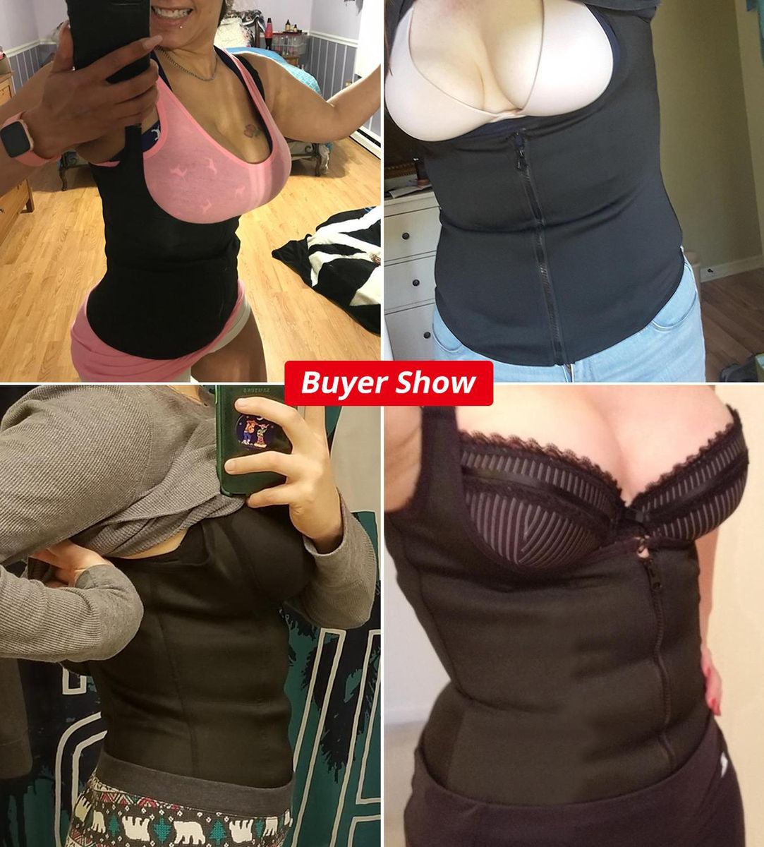 Women Waist Trainer Push Up Vest Tummy Belly Girdle Body Shaper Waist Cincher Corset Zipper Vest Pl