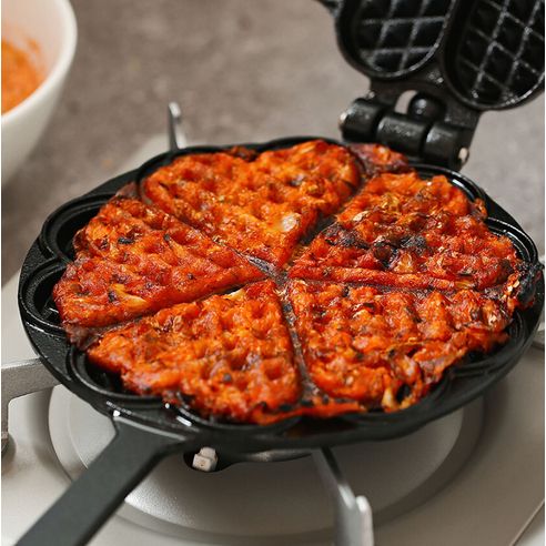 800 Degree Cast Iron Waffle Pan Induction IH