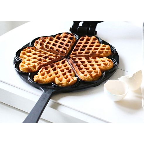 800 Degree Cast Iron Waffle Pan Induction IH