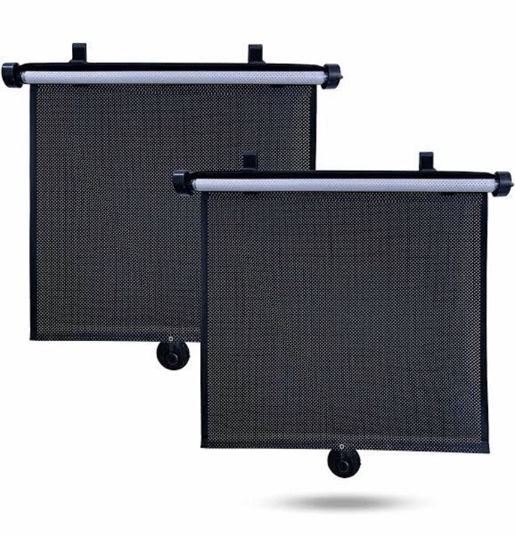 2 Pieces Universal Car Sun Blind Rolling Sunshade All Cars