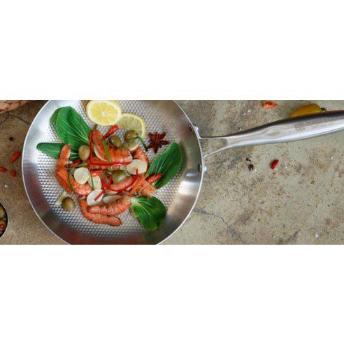 Royal Kent Barrel Triple Stainless Steel Frying Pan