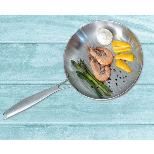 Royal Kent Barrel Triple Stainless Steel Frying Pan