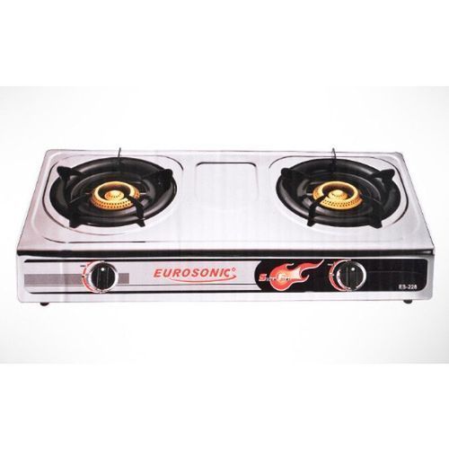 Double Burner Stainless Table Top Gas Cooker