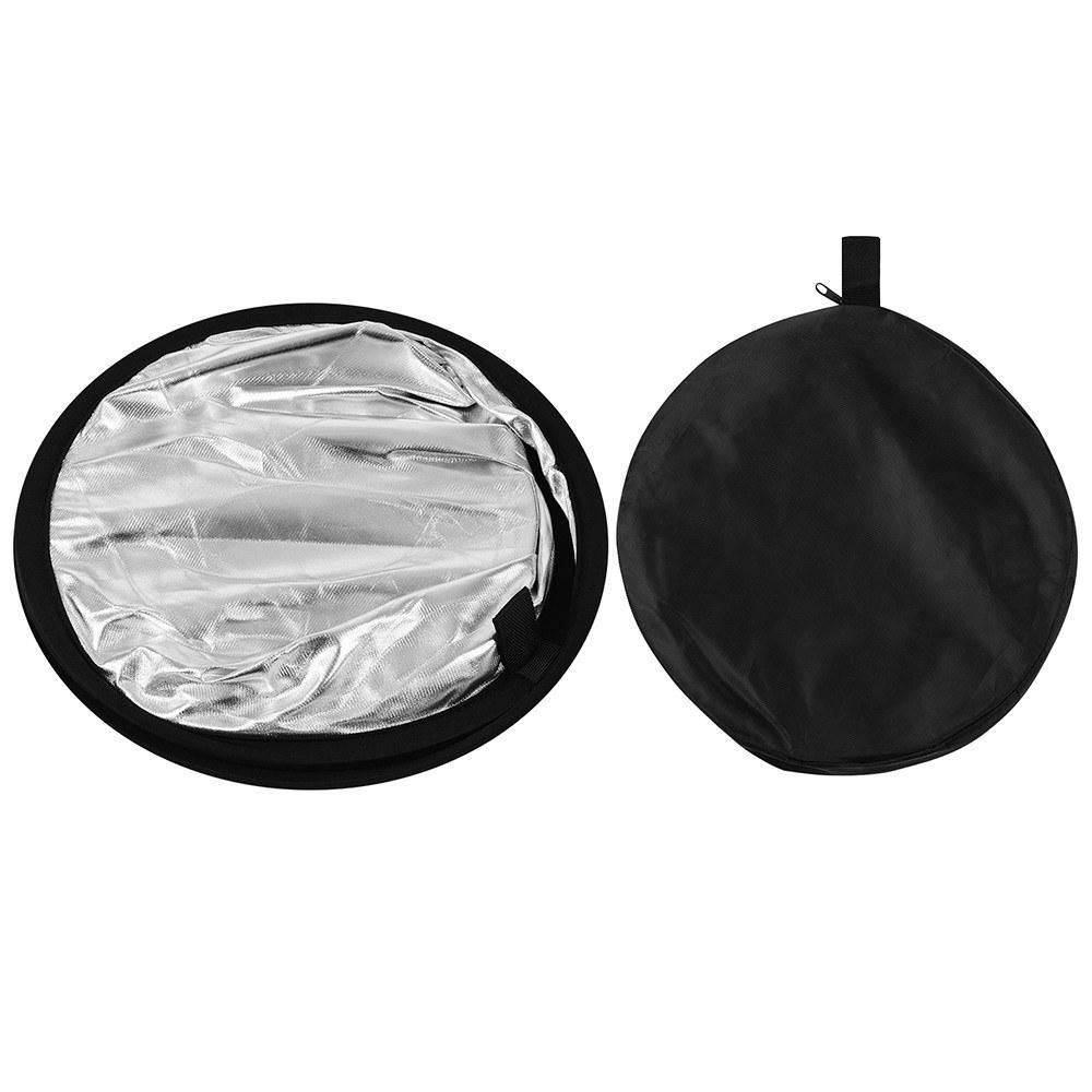60 * 90cm/ 24 * 35inch Photography Light Reflector 2-in-1(Silver, Gold) Collapsible Portable for Studio Outdoor Photography with Carry Bag