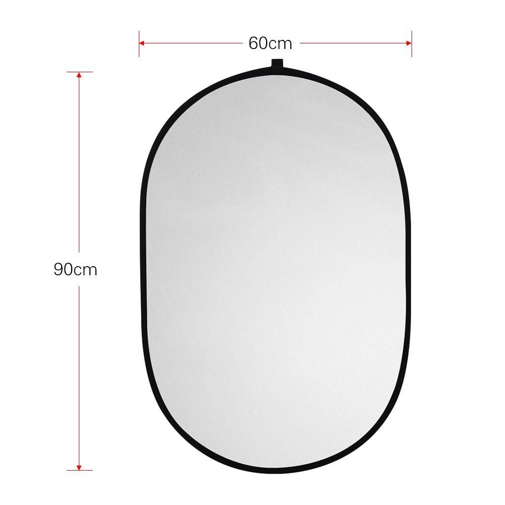 60 * 90cm/ 24 * 35inch Photography Light Reflector 2-in-1(Silver, Gold) Collapsible Portable for Studio Outdoor Photography with Carry Bag