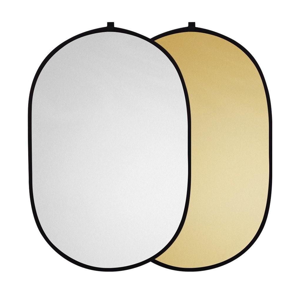 60 * 90cm/ 24 * 35inch Photography Light Reflector 2-in-1(Silver, Gold) Collapsible Portable for Studio Outdoor Photography with Carry Bag