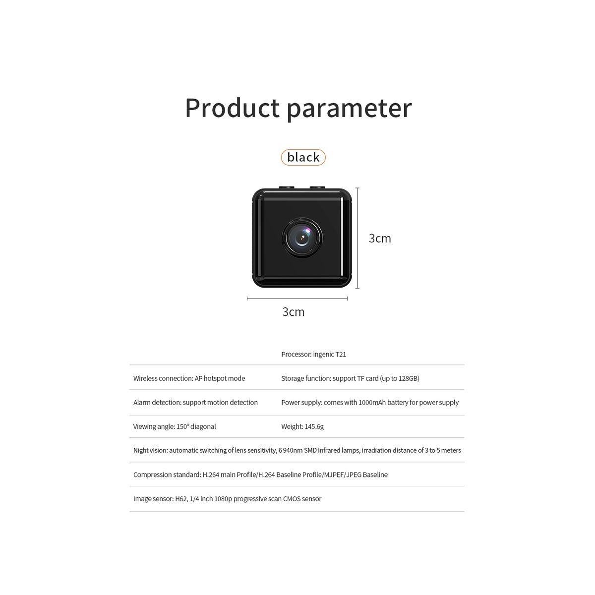 Mini Spy Camera - WiFi Hidden Camera for Home Security 1080P HD - Nanny Cam for Baby and Pet Monitoring