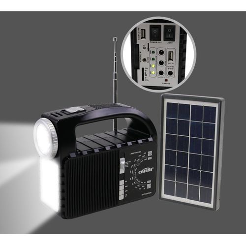 SOLAR ENERGY KIT/BLUETOOHT PORTABLE SPEAKER + 3 BULBS & FREE USB FAN (SUPER BATTERY CAPACITY)