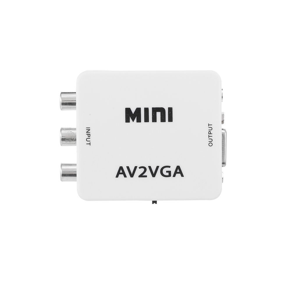 AV To VGA Adapter 1080P HD Mini VGA Converter ABS Shell