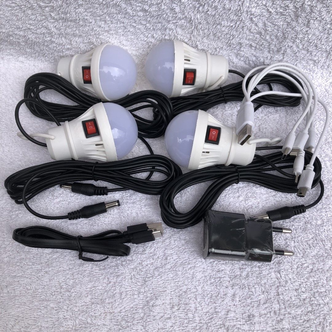 CN-TY4226FM-BT Solar Energy Lighting System Kit 4 Bulbs FM Bluetooth - Blue/Black