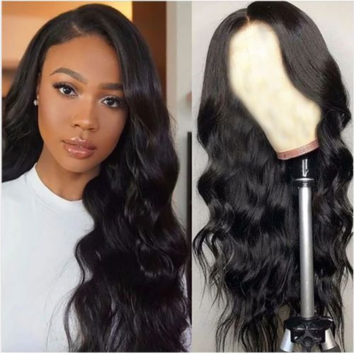 Ladies Long Curly Hair Wave Black Wig