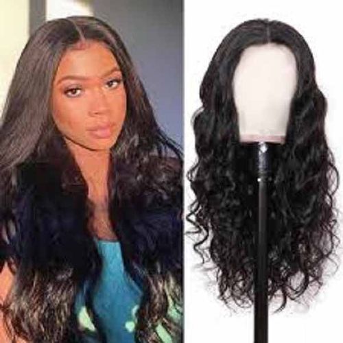 Elegant Women's Long Curly Wig Wavy Hair-Black