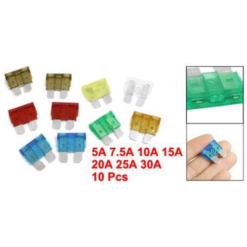 10 Pcs Multi Color Auto Car ATC Blade Fuses 5A 7.5A 10A 15A
