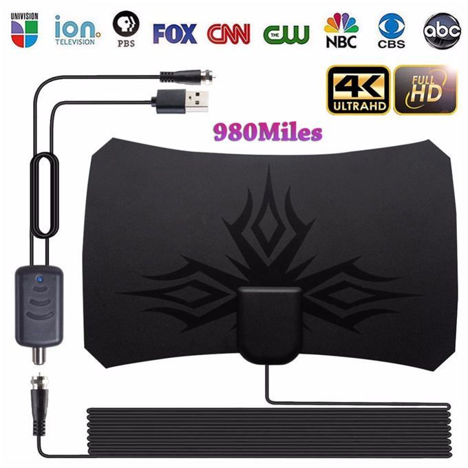 200-1800 Mile Digital Antenna TV Amplifier Signal Booster D VB-T2 HDTV Satellite Receiver