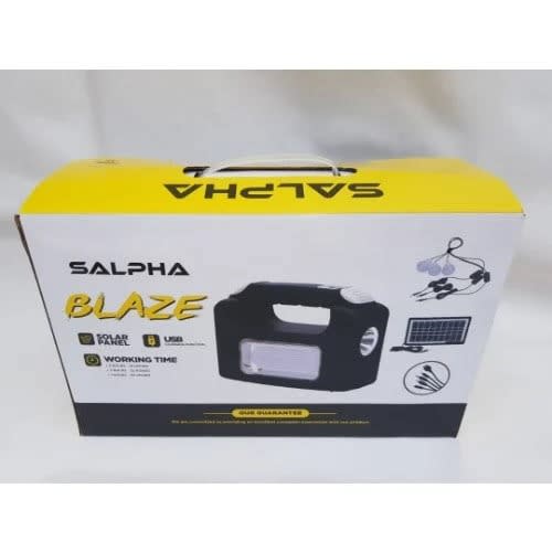 6000mah Salpha Blaze Solar Energy Lighting Kit - 3 Bulbs