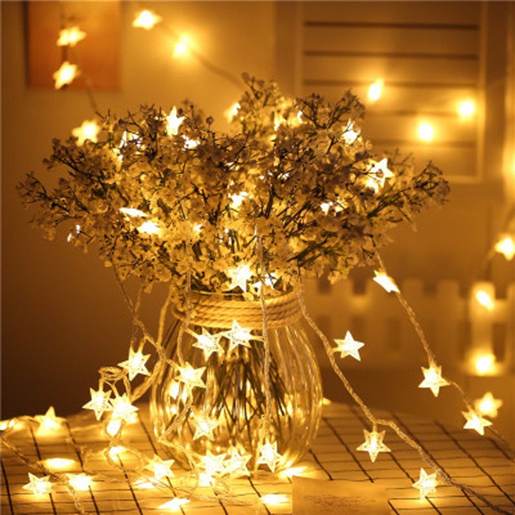 Led Star Lights String Five-pointed Starry Sky Lights3 Meters Warm White