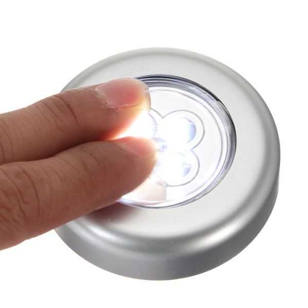 4 LED Night Light Lamp Battery Powered Blub Wireless Bright Wall Cordless
