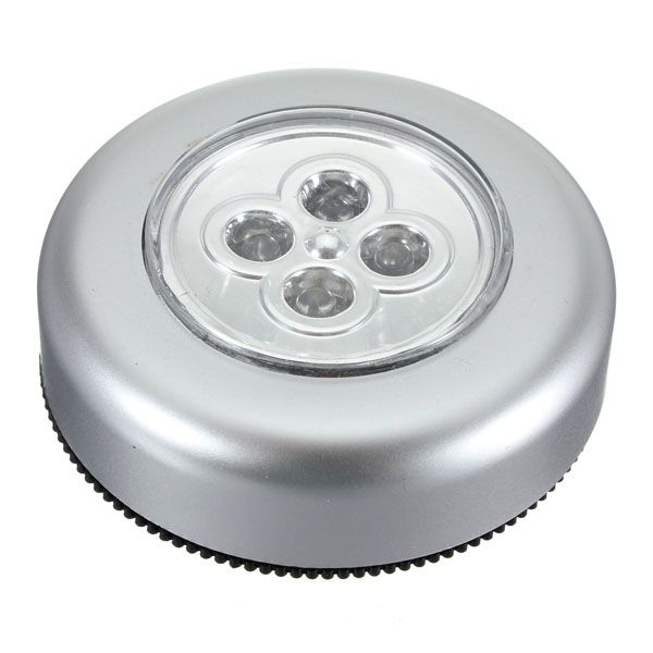 4 LED Night Light Lamp Battery Powered Blub Wireless Bright Wall Cordless