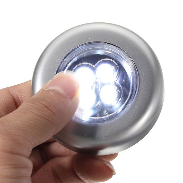 4 LED Night Light Lamp Battery Powered Blub Wireless Bright Wall Cordless
