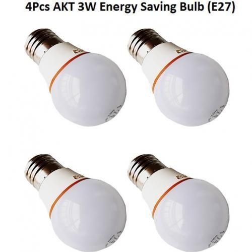 4Pcs AKT 3W LED Light Bulb - 90% Energy Saving Bulb