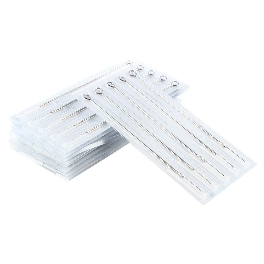 50 Pcs Disposable Stainless Steel Sterile Tattoo