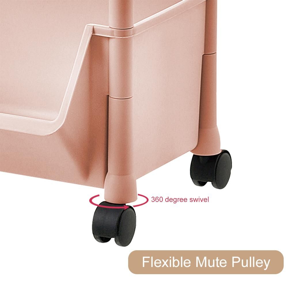 Storage Trolley Rolling Cart Kitchen Tier Wheel Storage Rack Organizer 3 Layers Storage Shelf Rack