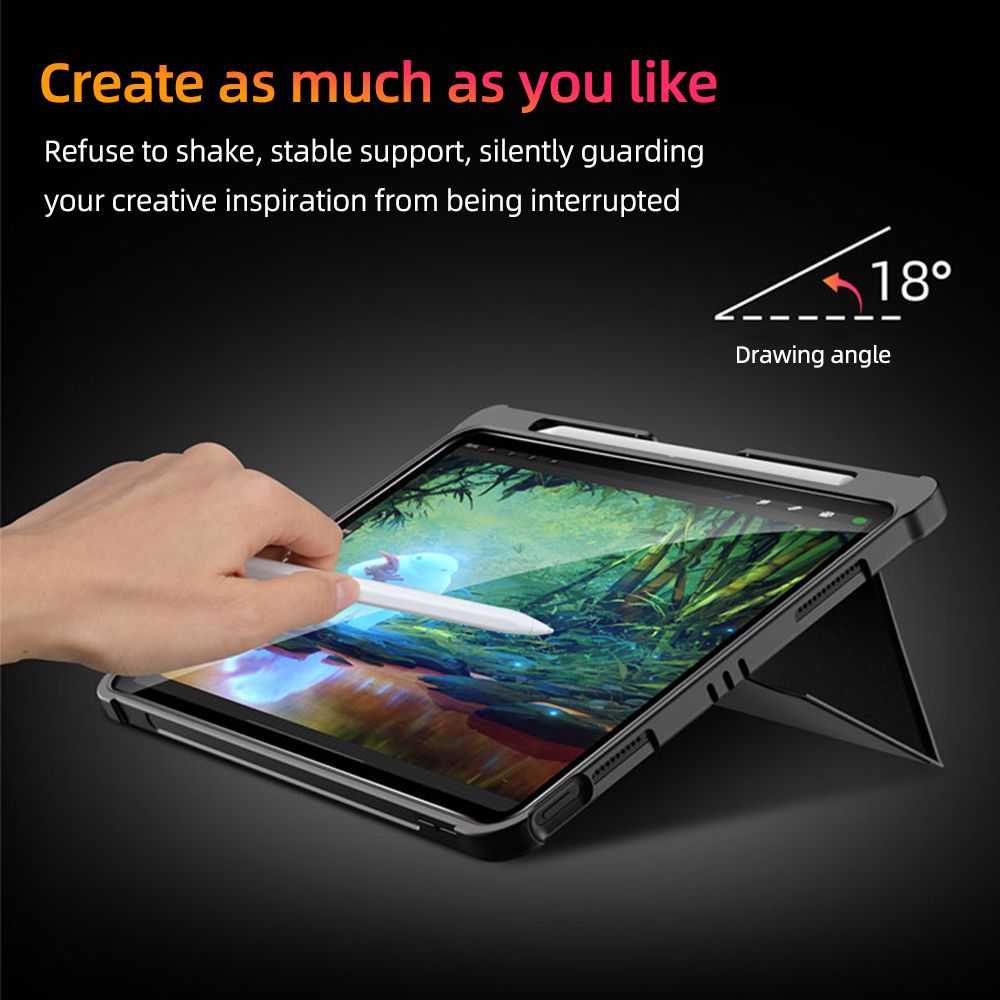Detachable Tablet Bt Keyboard Case With Touchpad Pen Slot
