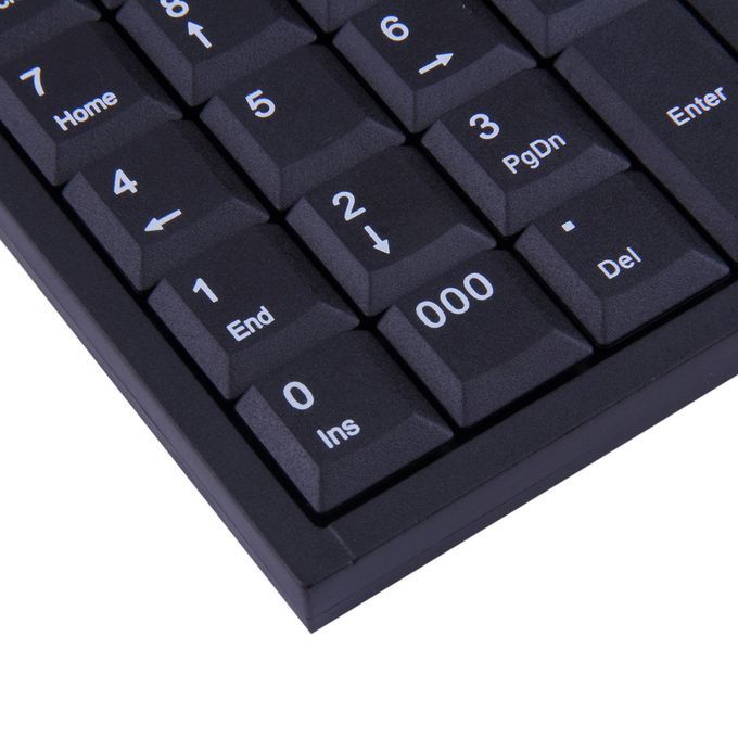 USB Wired Numeric Keyboard Keypad Adapter 19 Keys For Laptop PC Black