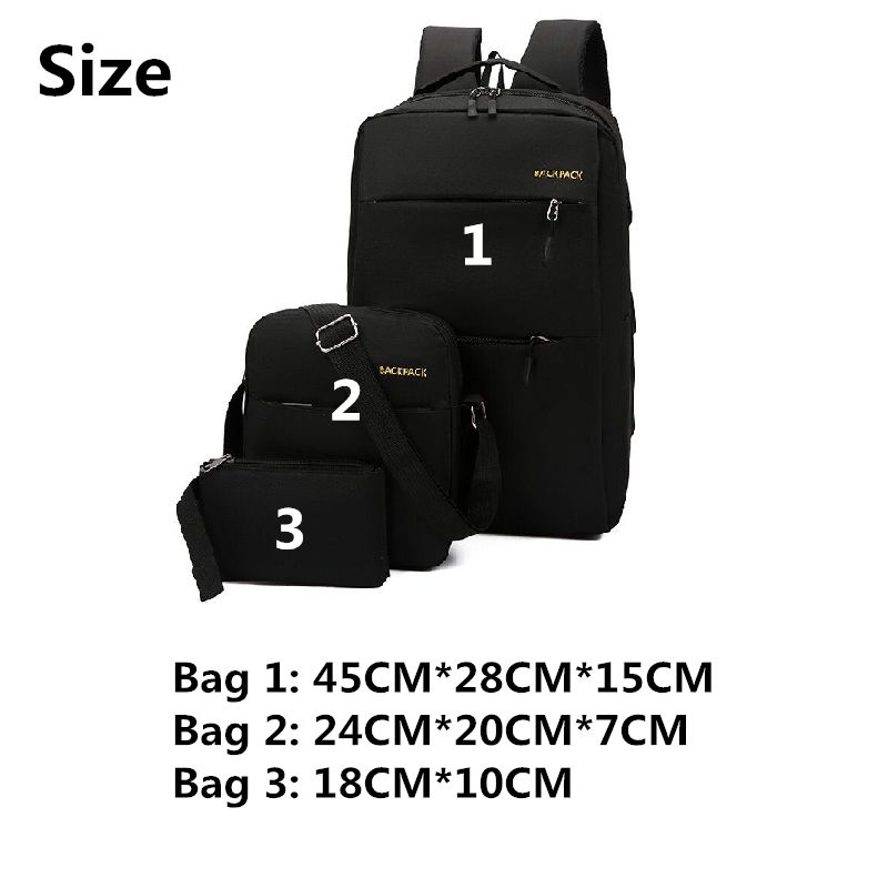 3 In 1 Backpack Laptop Bag Wallet Travelling Bag With USB