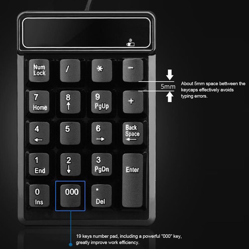 USB Wired Numeric Keypad Mechanical Feel Number Pad Keyboard