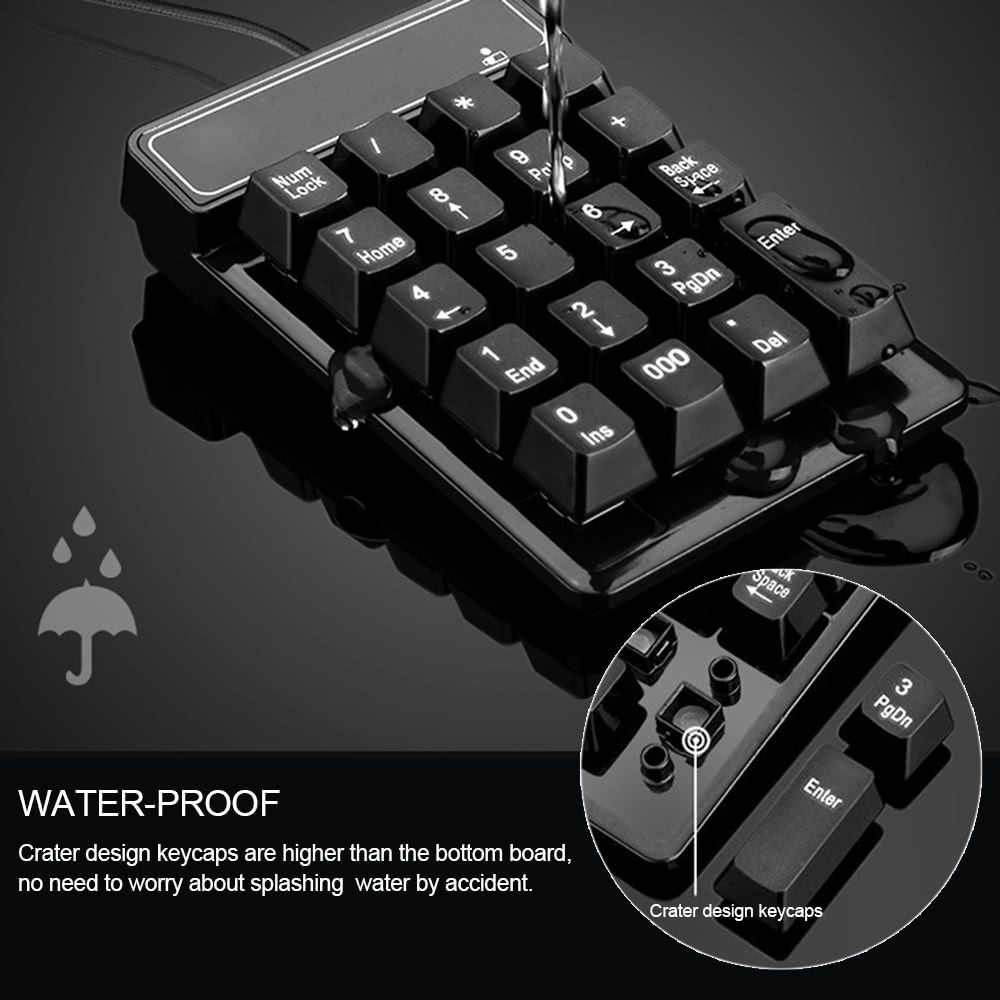 USB Wired Numeric Keypad Mechanical Feel Number Pad Keyboard