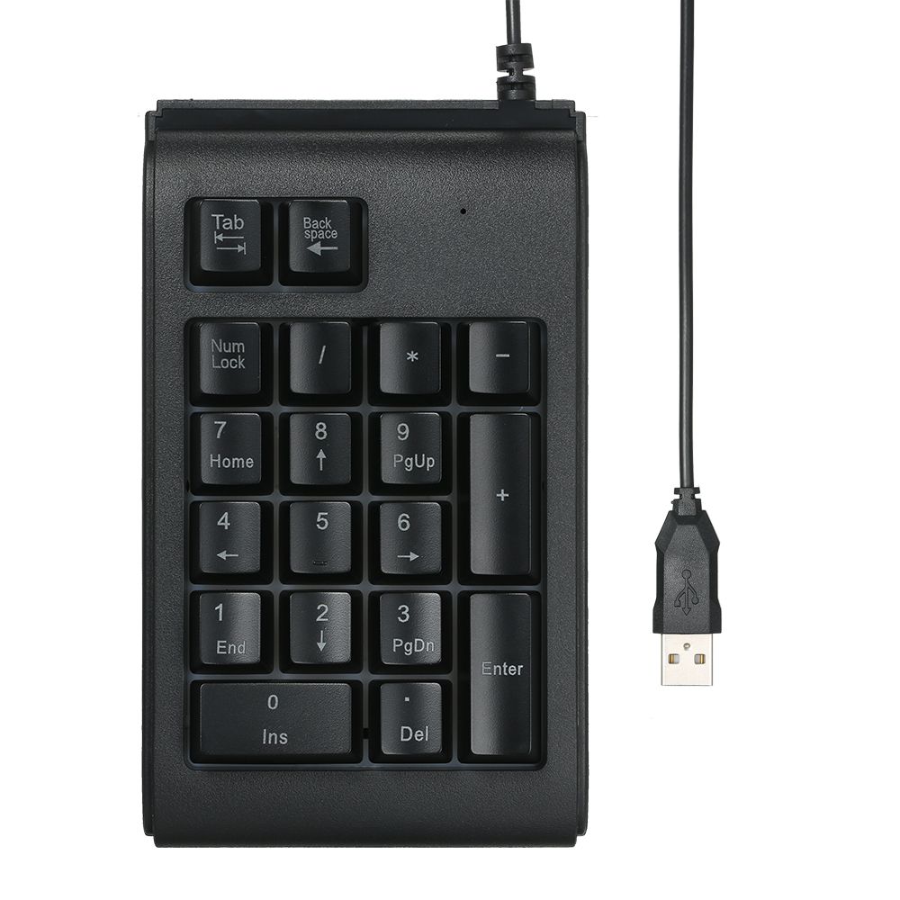 USB Wired 19 Keys Mechanical Mini Numeric Keypad With LED