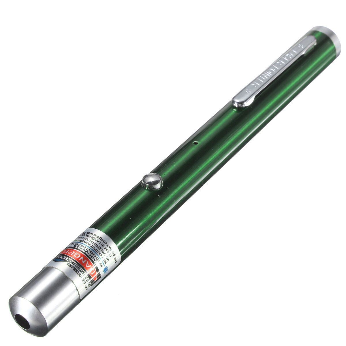 NEW Stylish Laser Pointer USB Charging Pen Clip Visible Beam Light HK Green Purple Light