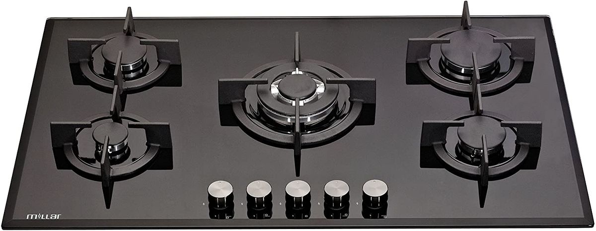 90cm Built-in 5 Burner Gas On Glass Hob/Cooker Aut Ignition