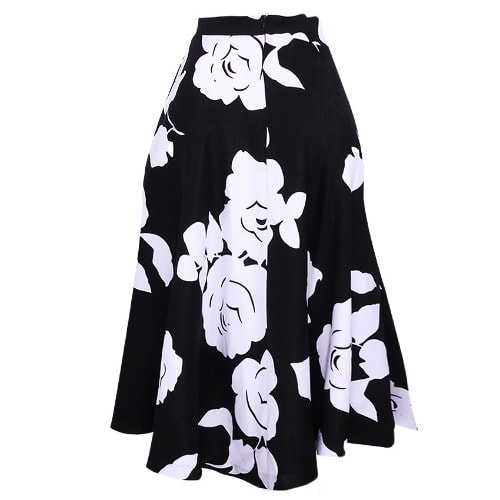 Flare Skirt -Black And White