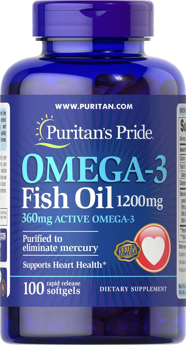 Omega-3 Fish Oil, 1200 Mg 100 Count