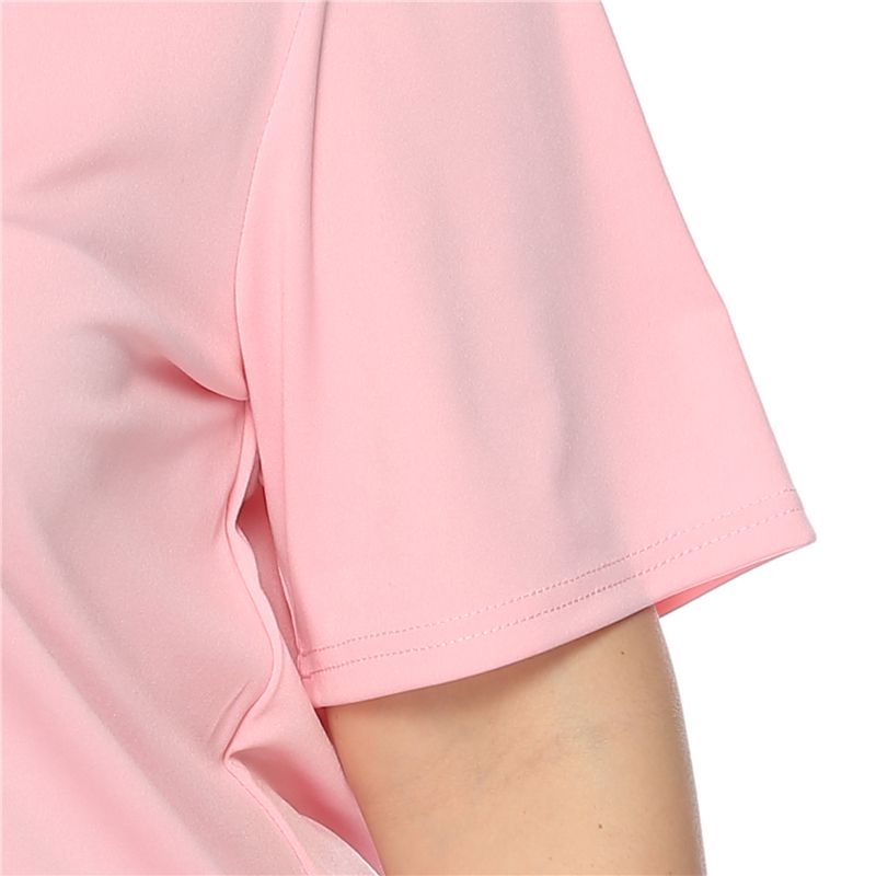 L-4XL Women Big Size Round Neck Short Sleeve Hollow-out Plus Size Tops 1734