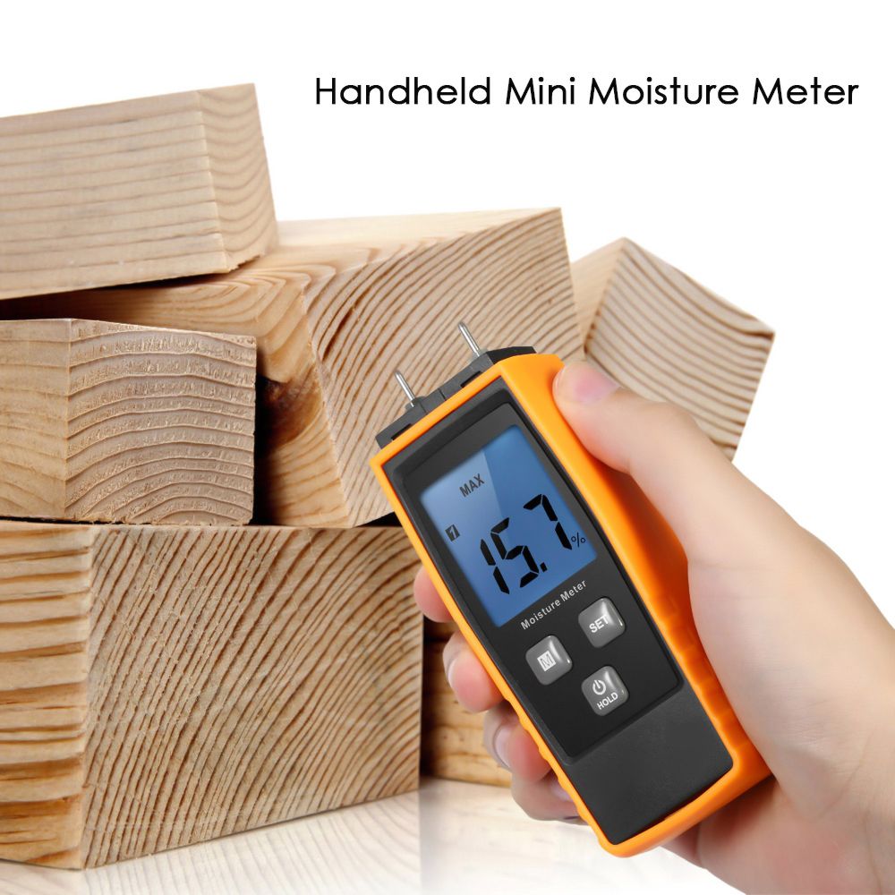 Meter LCD Humidity Drywall Damp Concrete Digital Timber Moisture Meter Wood Moisture For Mini Mortar Detector Tester Lumber Wood
