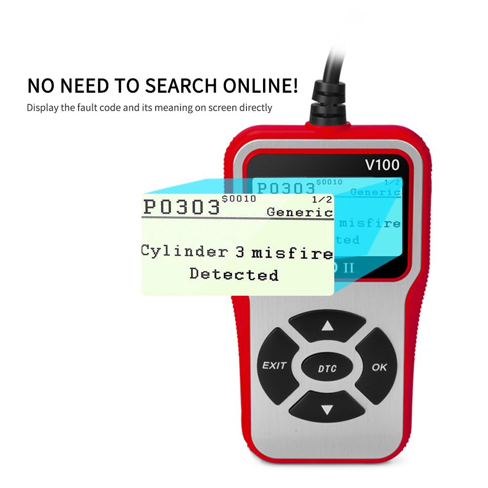 Universal O-B-D II Scanner Car Engine Fault Code Reader E-O-B-D O-B-D 2 Car Diagnosis Scanner For O-B-D II Protocol Cars