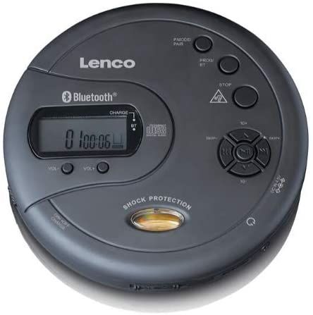 Lenco CD-300-Walkman Portable CD Player-Bluetooth Diskman - CD Walkman-MP 3 Function-Antishock-2 Bater
