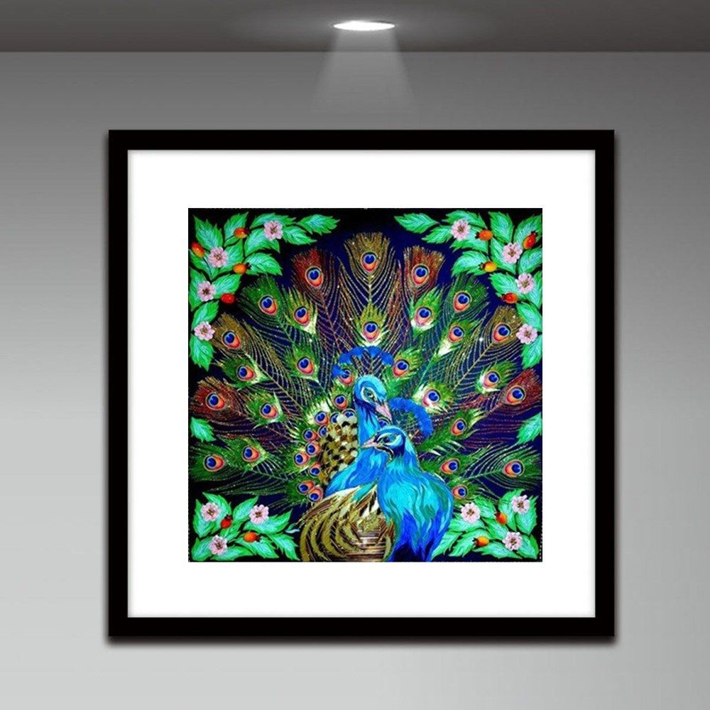5D Diamond DIY Diamond Painting Peacock Cross Stitch 2