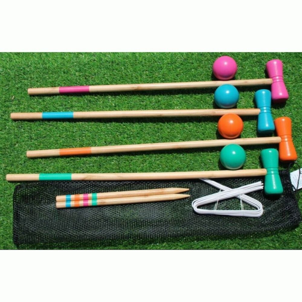 Outdoor Game Sport Gate Ball Croquet Croguet 1 Set For 4